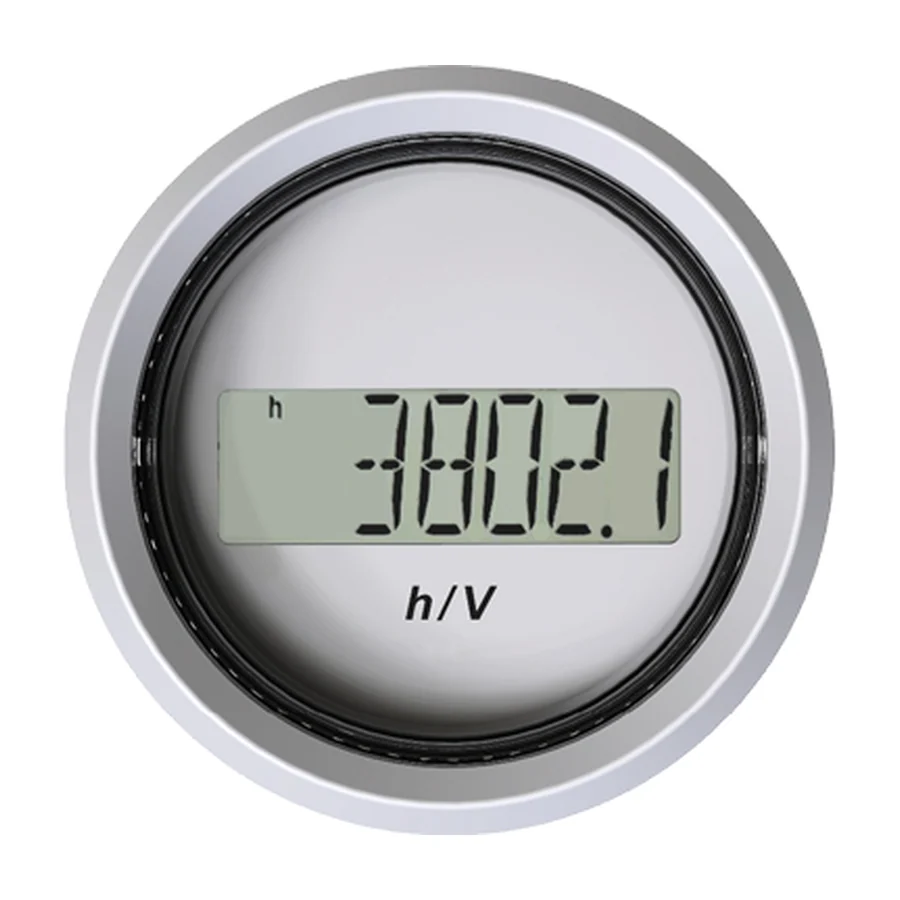 VL AFTERMARKET DIGITAL ELECTRONIC HOUR COUNTER VOLTMETER - 9V - 48V- DOUBLE LENS- TRIANGULAR WHITE BEZEL