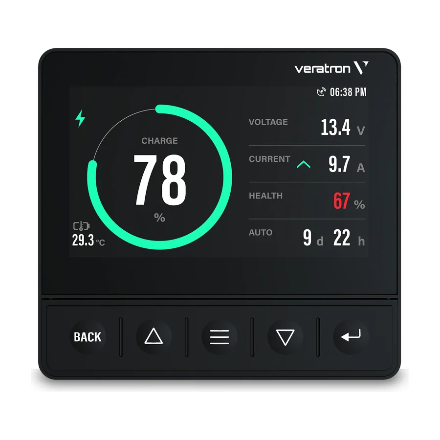 OL 4,3 inch Multifunctional color display with low profile black