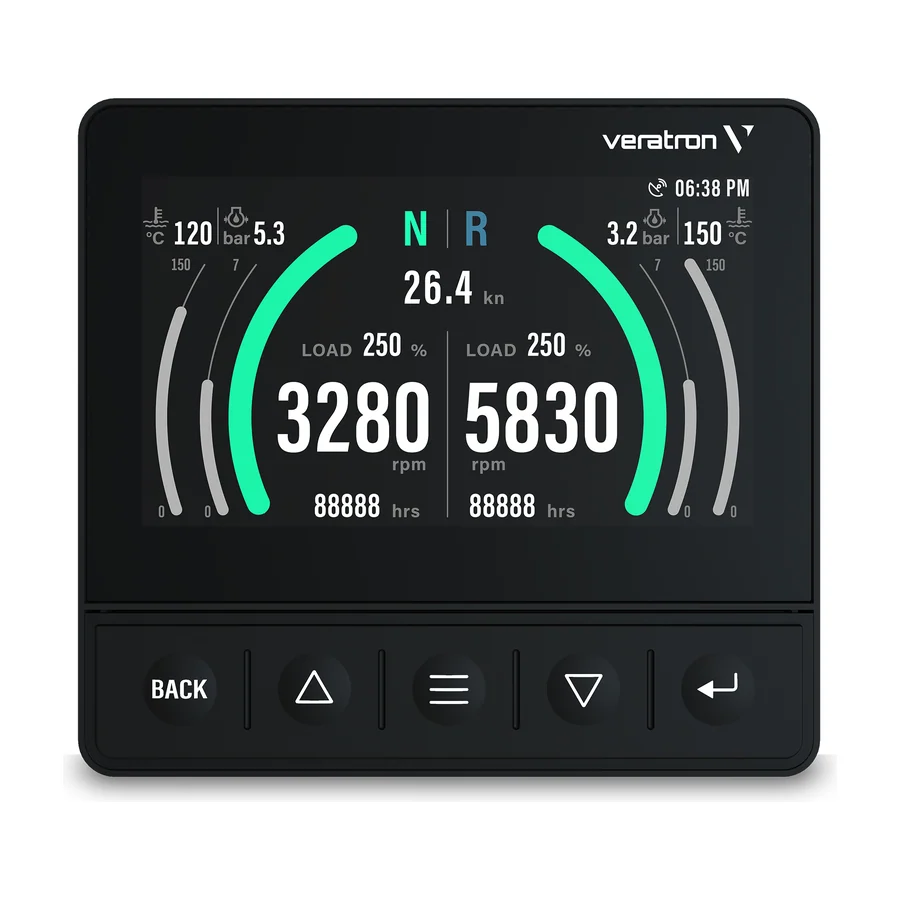 OL 4,3 inch Multifunctional color display with low profile black